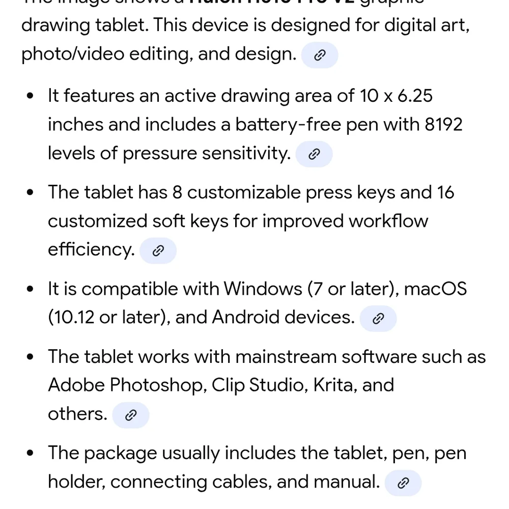 Black Graphics Tablet with Battery-Free Stylus